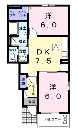 ルーベル鴨島Ｃ 間取り