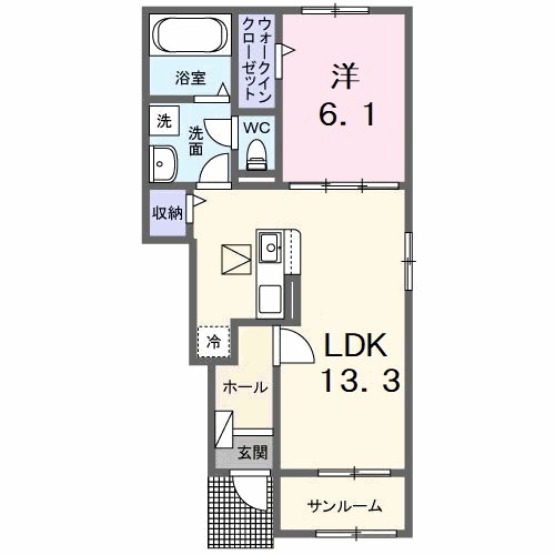 アルーン富岡　Ａ 間取り