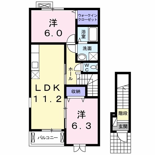 アクテュエル・メゾン・ＣＡ　Ｂ 間取り