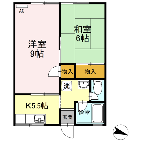 尾方ハイツ 間取り
