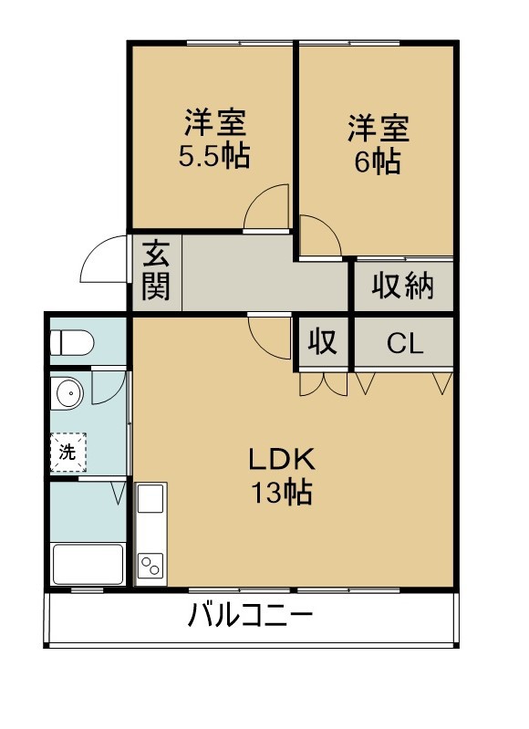 天神マンションⅠ・Ⅱ 間取り