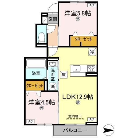 オリエンタルコート南田宮 間取り