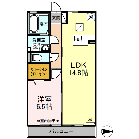 ウィルモア夷山　Ｂ棟 間取り