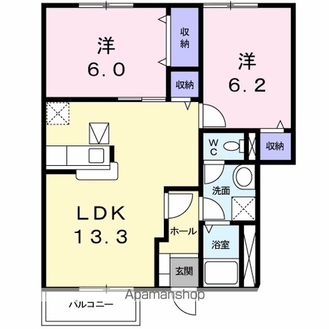 ハッピースクエアー　Ⅰ 間取り