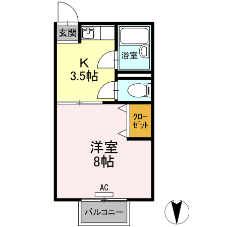 第二立岩ハイツ 間取り