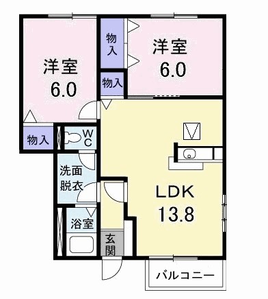 サンシェール　Ｂ 間取り