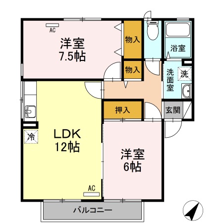 アムール　Ｄ棟 間取り
