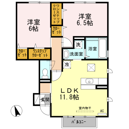 ウィズ　山城　Ｃ棟 間取り
