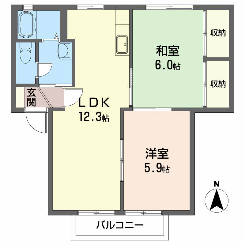 シャーメゾン大原　Ａ棟 間取り