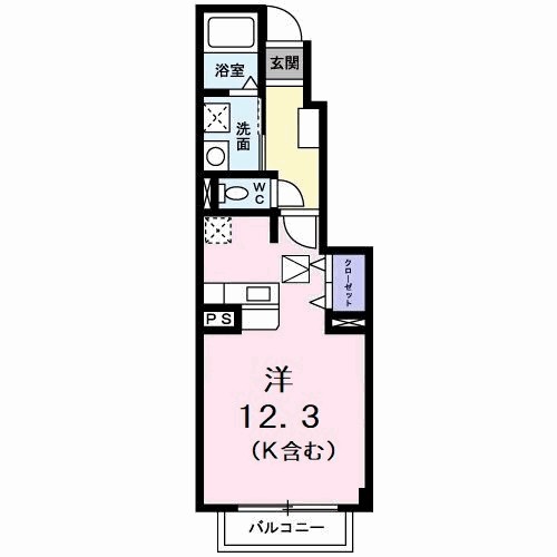 デュエル　ミサキⅢ　Ｂ 間取り