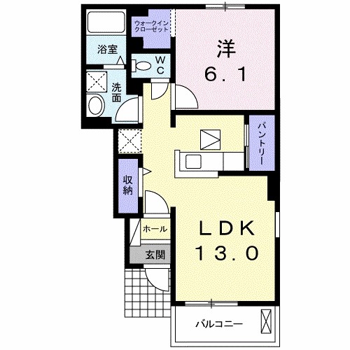 フルール　蘭Ａ 間取り