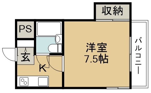 カレッジハウスＢＵＮＲＩ 間取り