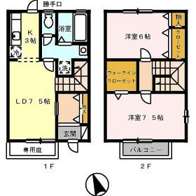 ウィルコート川内 間取り