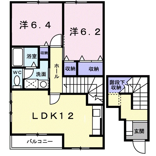 サンシェール　Ａ 間取り