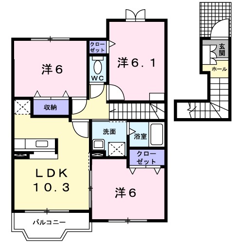 アンジェリカ　Ｄ 間取り