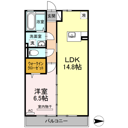 ウィルモア夷山　Ｂ棟 間取り