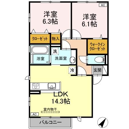 アムール　Ｆ棟 間取り
