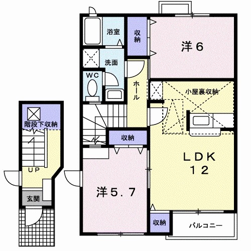 バーシア鳴門　Ｂ 間取り