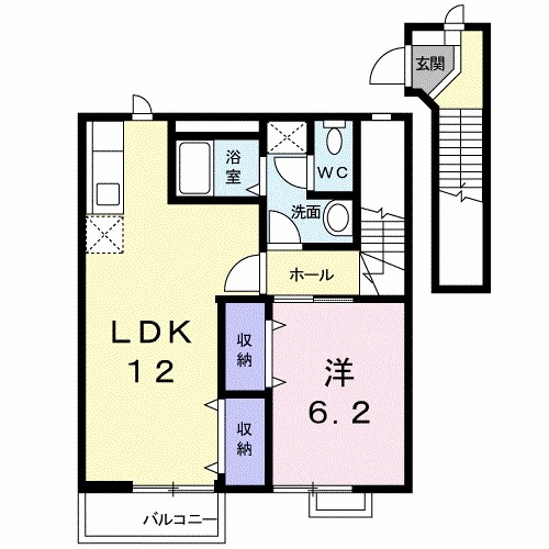 オーブリー鳴門　Ａ 間取り