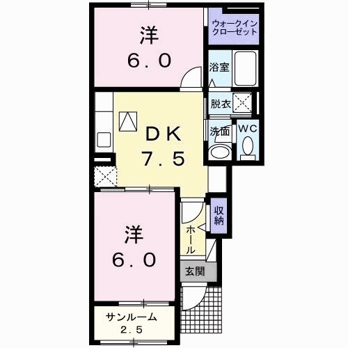 シェルブルー　Ａ 間取り