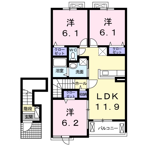 クラールプレディエＥ 間取り