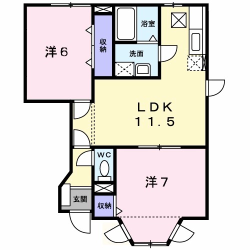 アムール・ハザカＤ 間取り