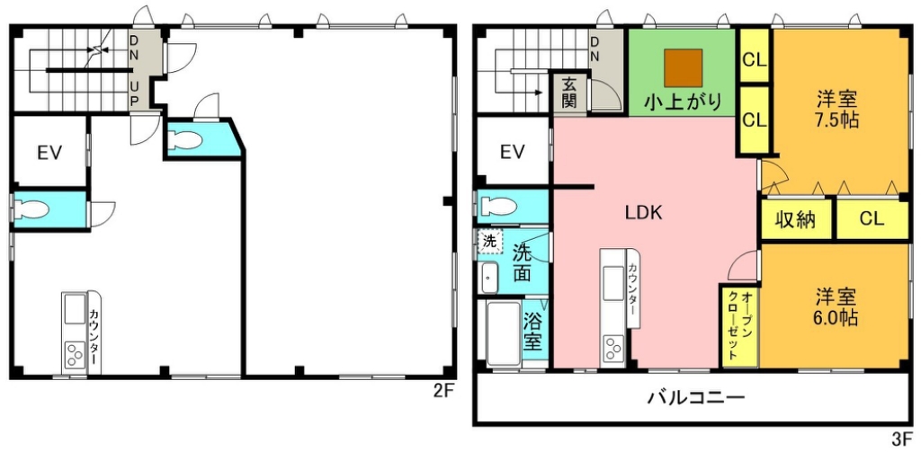 鴨島２ＳＬＤＫ 間取り
