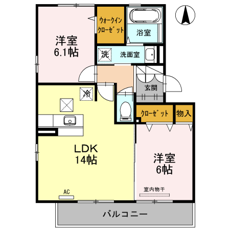 サンフラワー　ガーデン　Ｂ棟 間取り