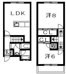 ハイツモリナガＫ６ 間取り