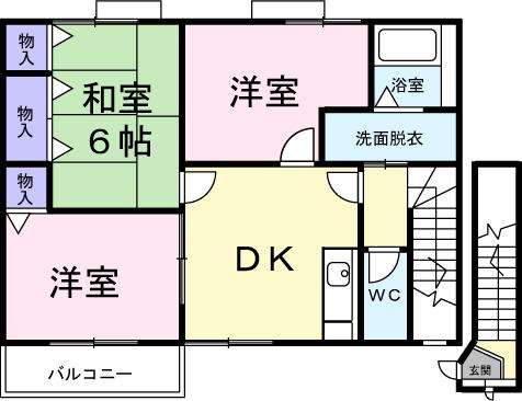 ハッピースクエアー　Ⅲ 間取り