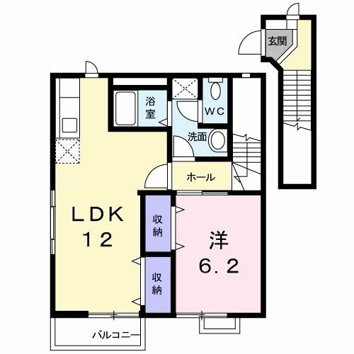オーブリー鳴門　Ａ 間取り