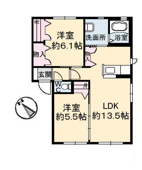 シャーメゾン名東　Ｂ棟 間取り
