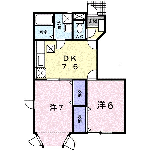 クレストール北島　Ｃ 間取り