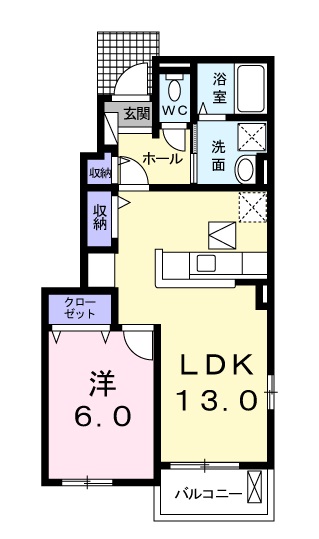 ルシール　鴨島Ｃ 間取り