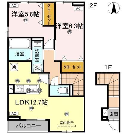 グランツ上福万　Ａ棟 間取り
