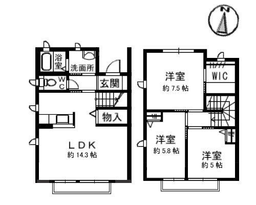ハミングタウン　Ⅴ 間取り