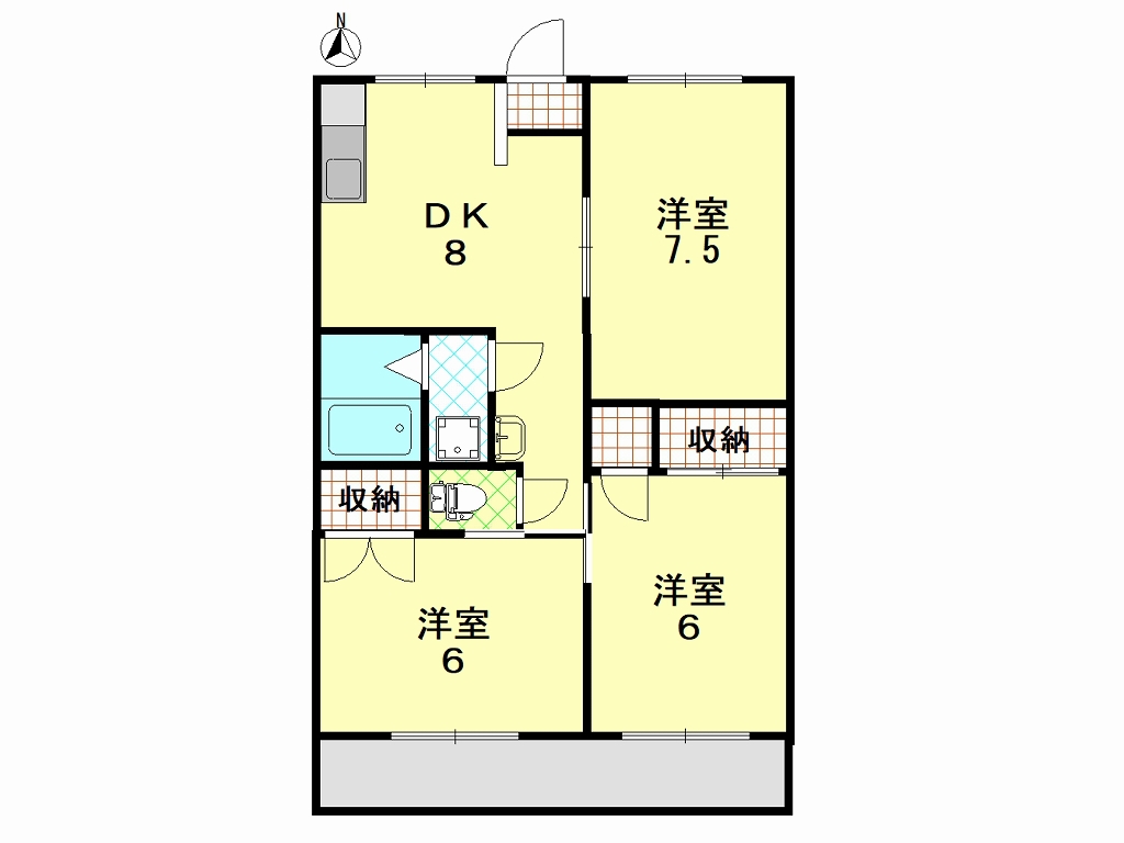 パールハイツ寺尾Ｂ 間取り