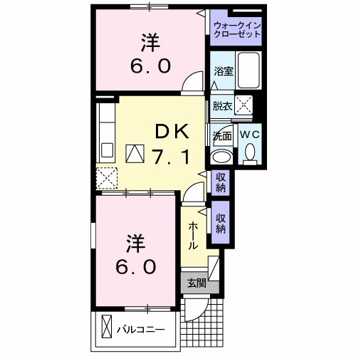 クレセント　Ⅰ 間取り