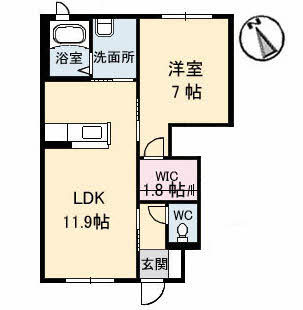 シャーメゾン南沖洲　Ｂ棟 間取り