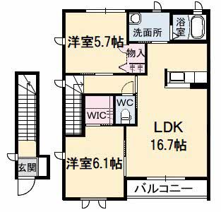 シャーメゾン　Ａ棟 間取り