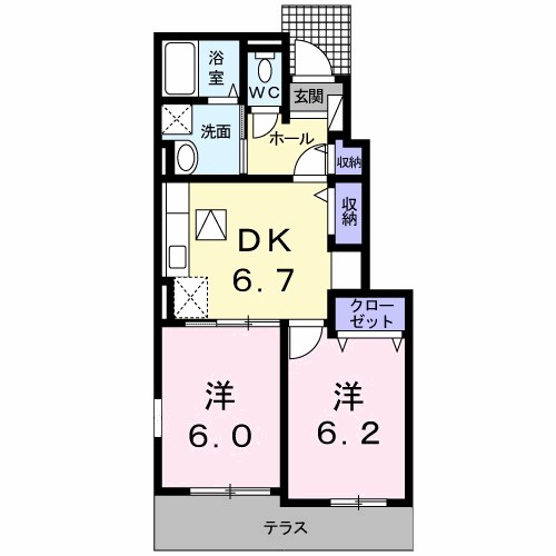 ラ　ルーチェ　Ａ 間取り