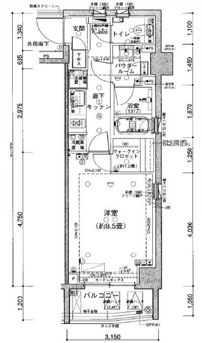 パークリュクス渋谷北参道ｍｏｎｏ 間取り