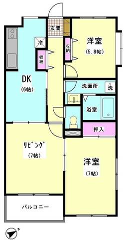 エバーグリーンコート 間取り