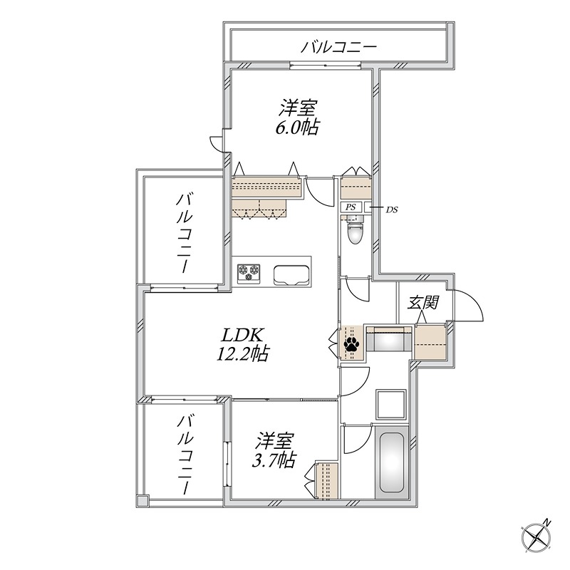 Grand Nobie Omori 間取り