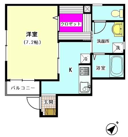フラットフォレスト清園 間取り