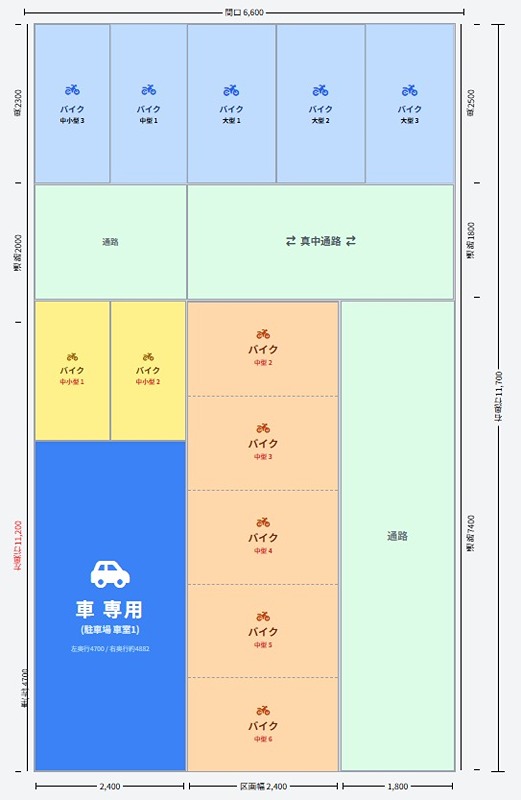 萩中21121駐車場 間取り