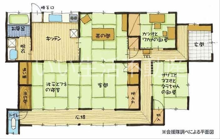 大阪府四條畷市逢阪11-1 間取り