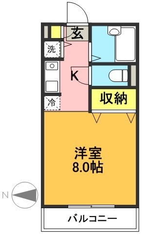 クラフトハウス 203号室 間取り