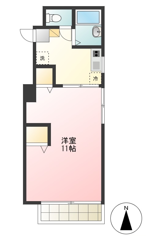 オークヒル 205号室 間取り