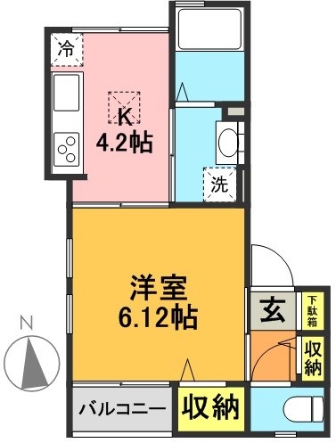 ポルトボヌール羽根木 101号室 間取り